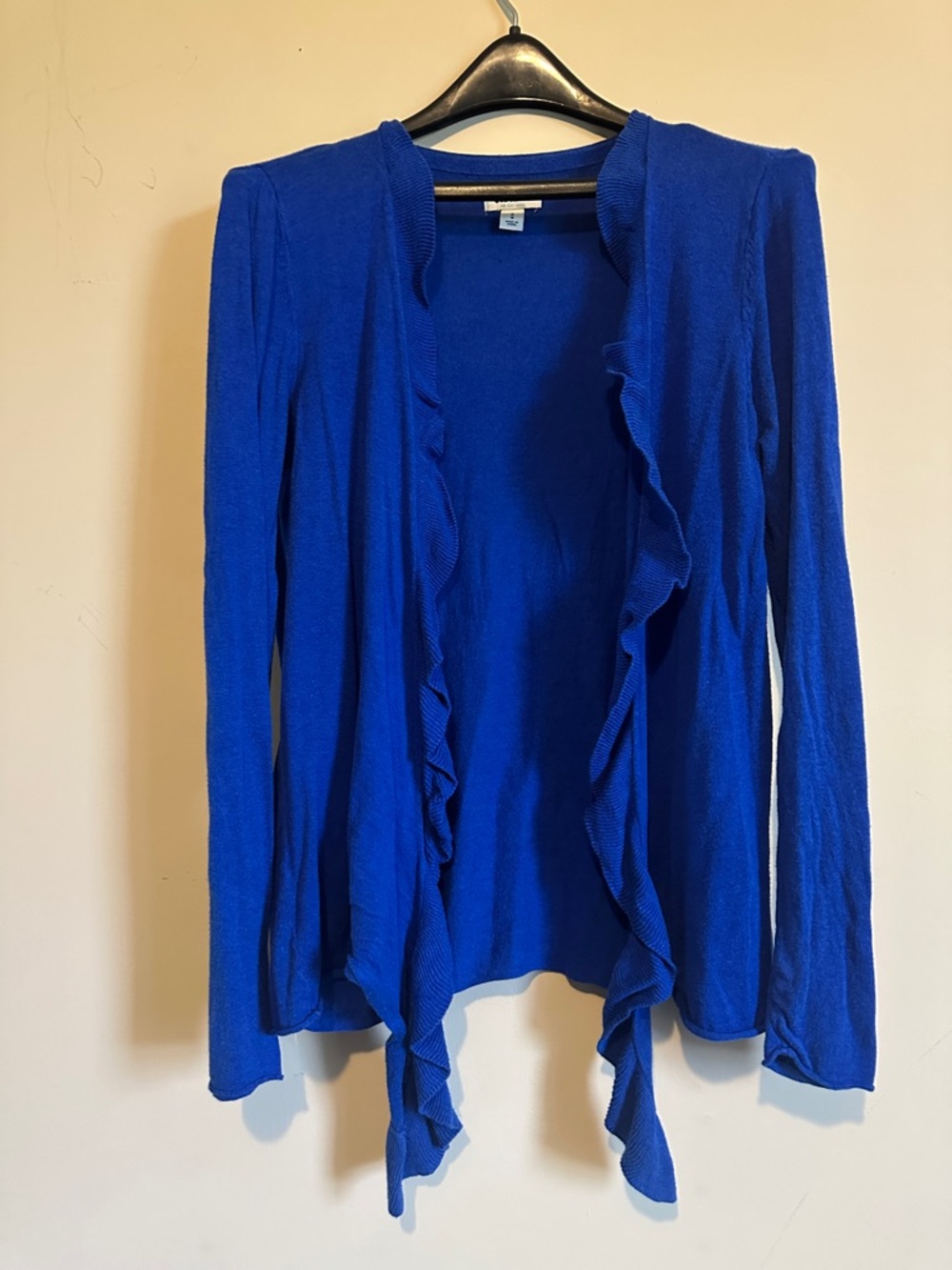 Old Navy Royal Blue Ruffle-Front Open Cardigan
